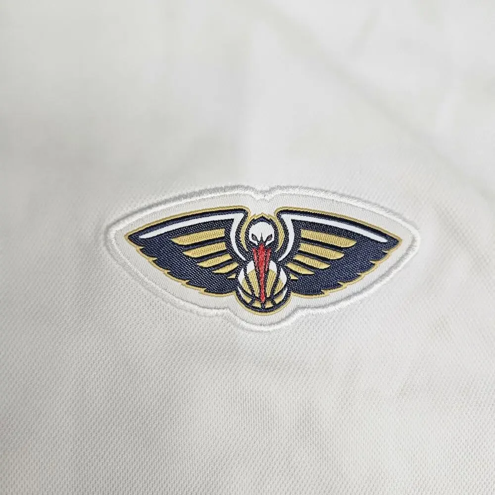 NWT New Orleans Pelicans Polo Shirt Nike Dri-Fit NBA Basketball White Mens XXL